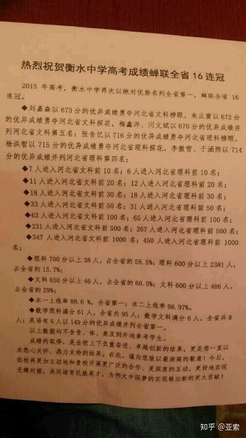 衡水中学高考成绩单_衡水中学高考成绩_高考衡水中学成绩怎么查