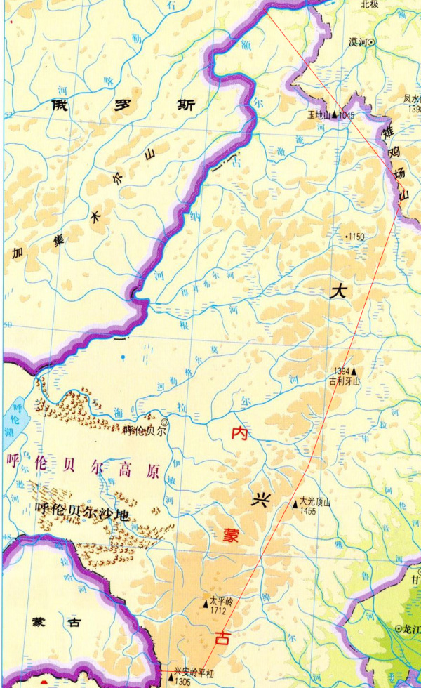 小兴安岭地区(关键词:森林,北极点)