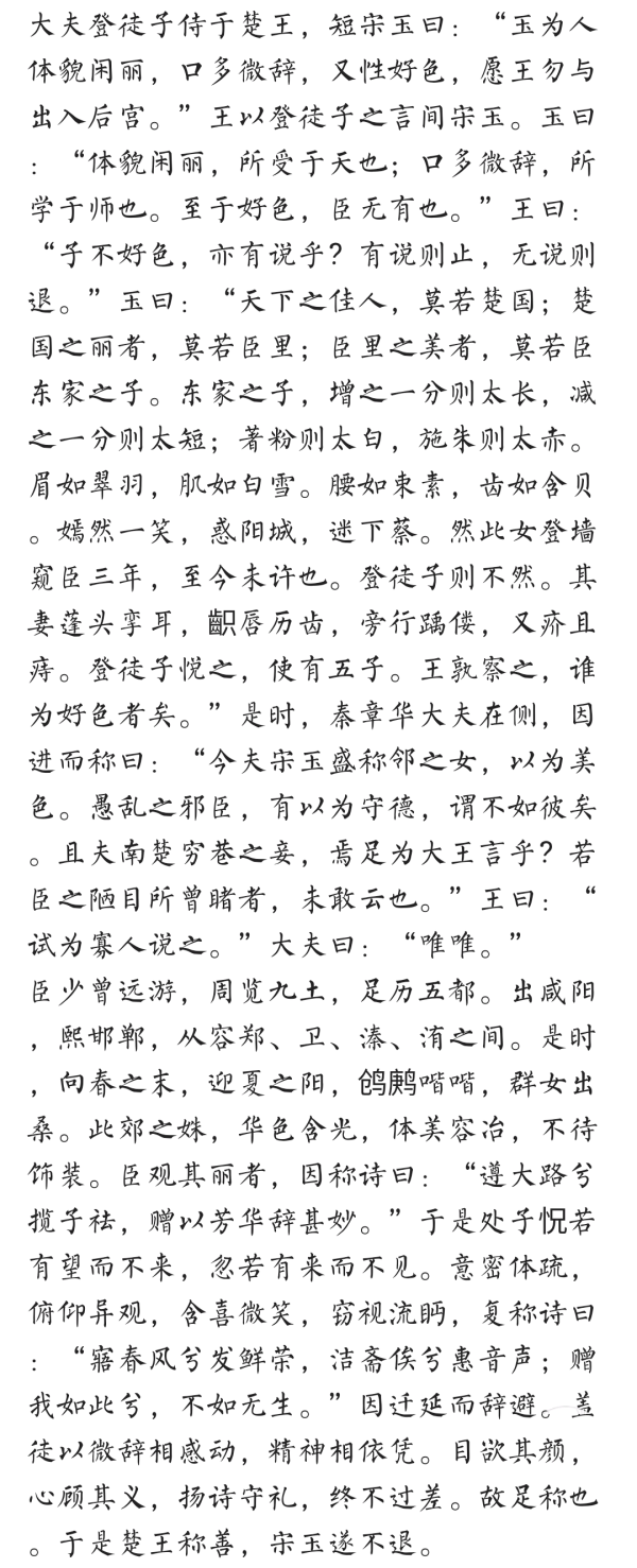 尤其《登徒子蒙场,之前在词典上偶然看到一句"然此女登墙窥臣