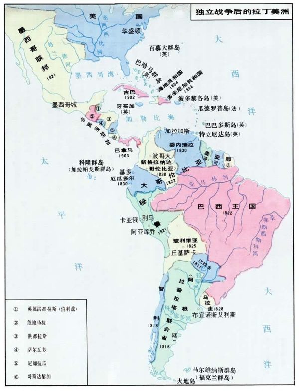 西班牙美洲殖民地地图图片